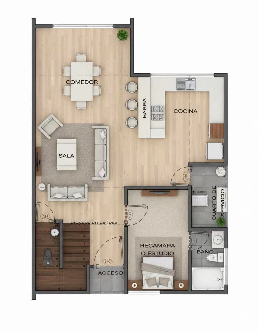 Plano Inferior Residencial Antares